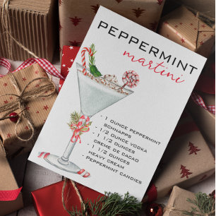 Christmas Peppermint Martini Cocktail Recipe  Postcard