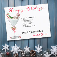 Christmas Peppermint Martini Cocktail Recipe  