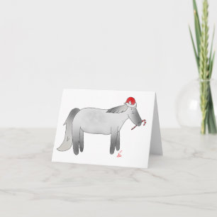 Christmas Peppermint Pony Holiday Card