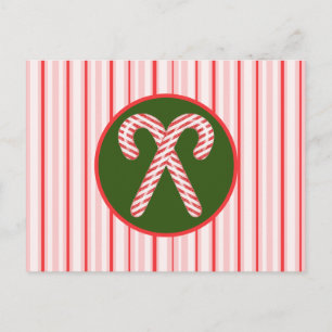 Christmas/peppermint postcard