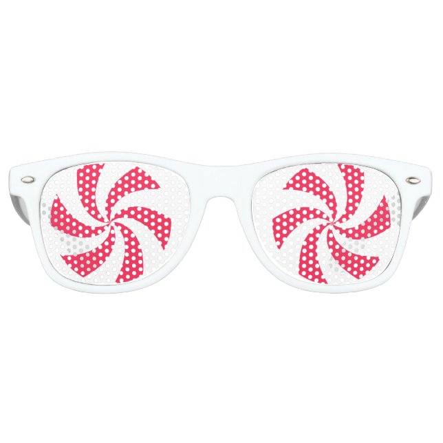Christmas Peppermint  Retro Sunglasses (Front)