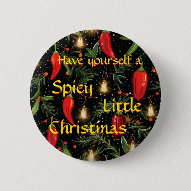 Christmas Peppers 6 Cm Round Badge (Front)