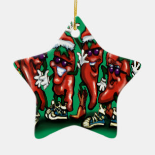 Christmas Peppers Ceramic Tree Decoration