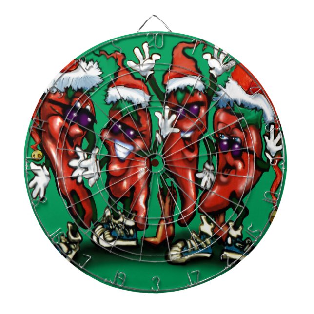 Christmas Peppers Dartboard (Front)