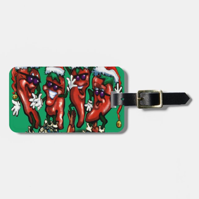 Christmas Peppers Luggage Tag (Front Horizontal)