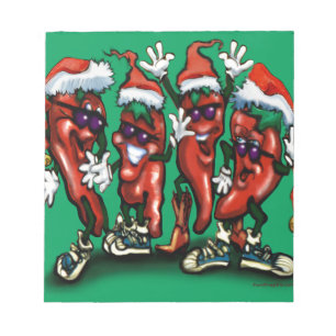 Christmas Peppers Notepad