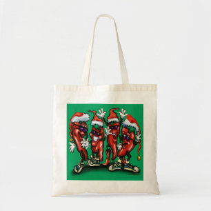 Christmas Peppers Tote Bag
