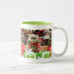 Christmas - Persian Cat - Morrison Two-Tone Coffee Mug