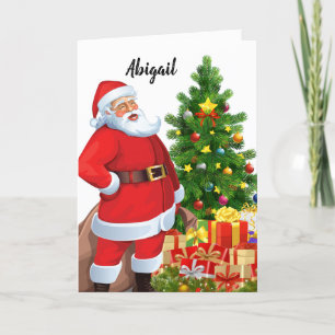 Christmas Personal KID'S From Santa Claus CUSTOM Holiday Card