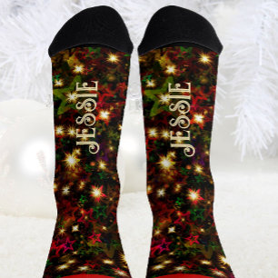 Christmas Personalise Name Novelty Gift Socks