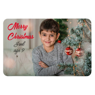 Christmas Personalise Photo Gift Refrigerator 4x6  Magnet