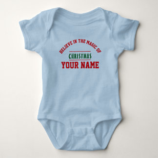  Christmas personalised Baby Jersey Bodysuit colou