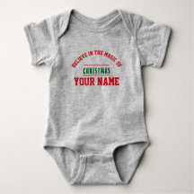 Christmas personalised Baby Jersey Bodysuit colou