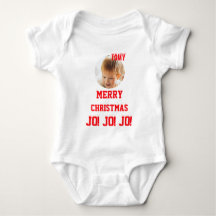 Christmas personalised Baby Jersey Bodysuit colour