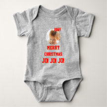 Christmas personalised Baby Jersey Bodysuit colour