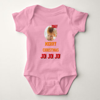 Christmas personalised Baby Jersey Bodysuit colour
