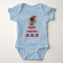 Christmas personalised Baby Jersey Bodysuit colour