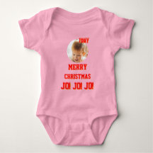 Christmas personalised Baby Jersey Bodysuit colour
