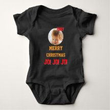 Christmas personalised Baby Jersey Bodysuit colour