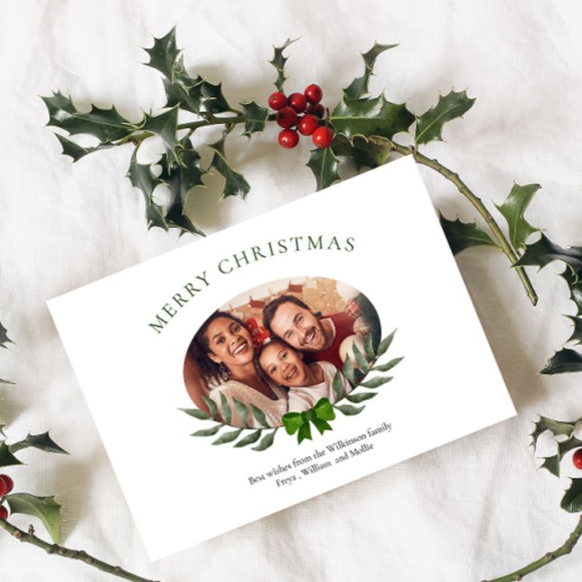 Christmas personalised family photo minimlist xmas holiday card (Creator Uploaded)