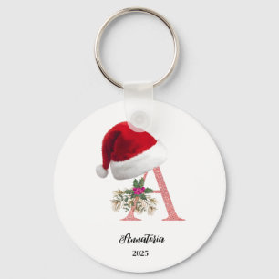 Christmas Personalised Letter Name Key Ring