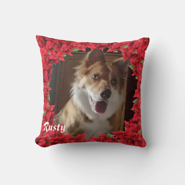 Christmas Personalised Pet Name/ Photo Cushion (Front)