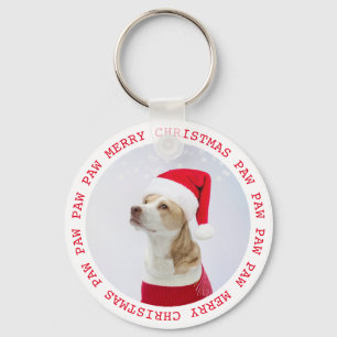 Christmas Personalised Pet Photo Key Ring