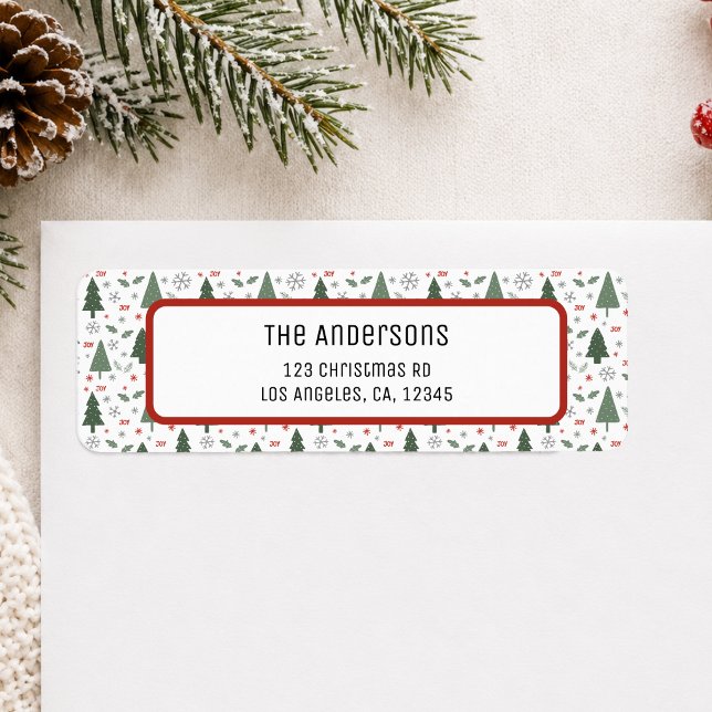Christmas Personalised Return Address Label (Christmas Personalized Return Address Label)
