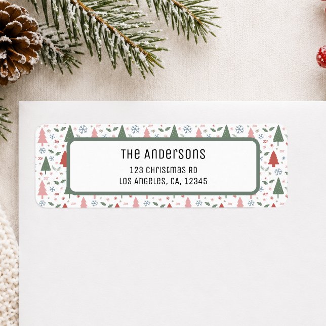 Christmas Personalised Return Address Label (Christmas Personalized Return Address Label)