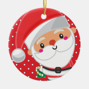 Christmas Personalised Santa Claus Cutie Ceramic Ornament