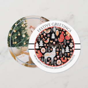 Christmas Personalised Scandinavian Nordic Forest Holiday Card