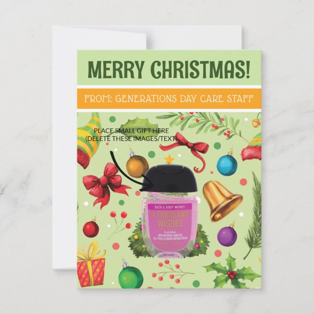 Christmas Personalised Small Gift, Gifting Cards (Front)