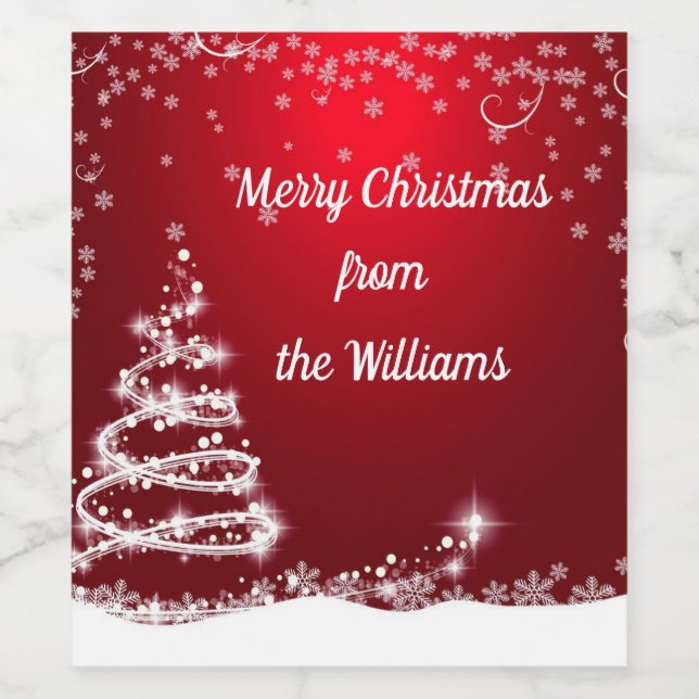 Christmas Personalised wine label (Single Label)