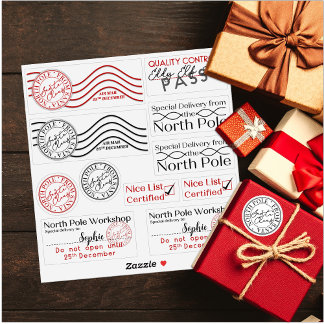 Christmas | Personalized North Pole Santa Stickers