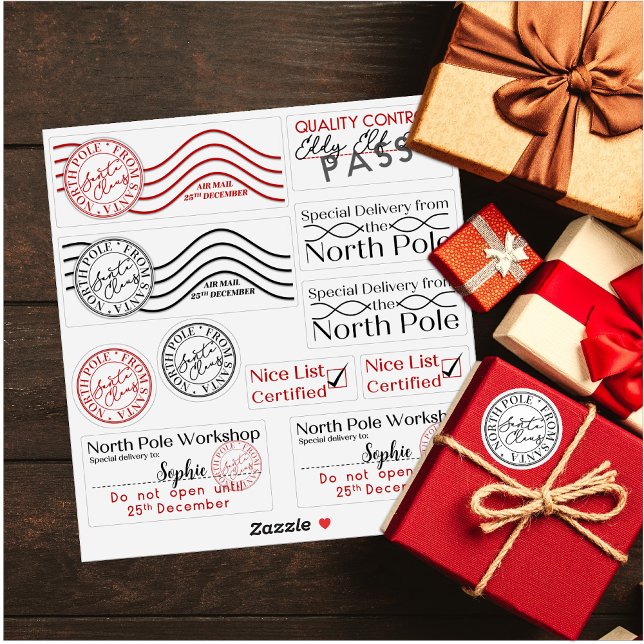 Christmas | Personalized North Pole Santa Stickers (Creator Uploaded)