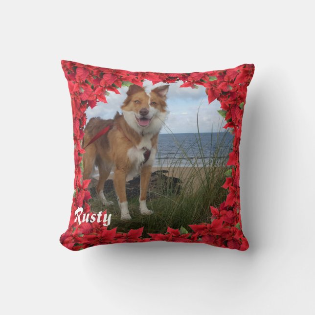 Christmas Personalized Pet Name/ Photo Cushion (Front)
