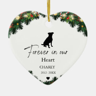 Christmas Pet  Cat Dog Memorial name  Ceramic Ornament