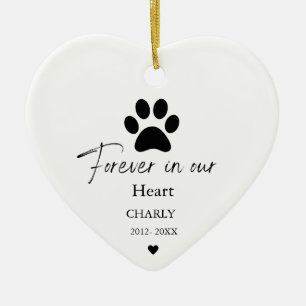 Christmas Pet  Cat Dog Memorial name  Ceramic Ornament