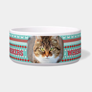 Christmas Pet Dog Cat Personalised Photo Bowl