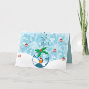 Christmas Pet Fish Splat Holiday Card