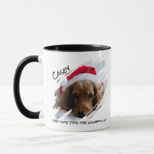 Christmas Pet Photo Naughty List Name Coffee Mug