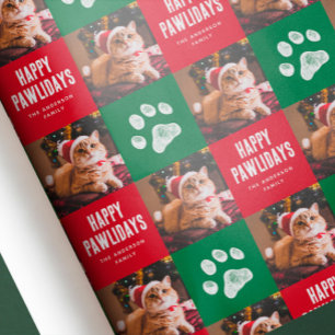 Christmas Pet Photo Wrapping Paper