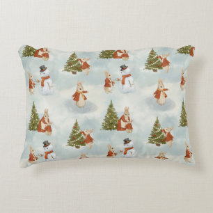 Christmas Peter Rabbit Vintage Decorative Cushion