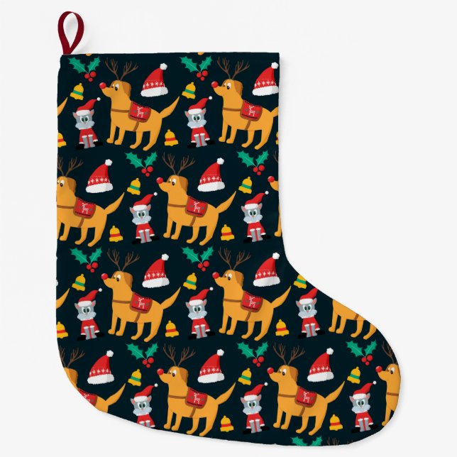 Christmas pets large christmas stocking (Front)