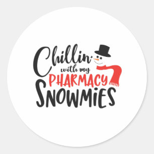 Christmas Pharmacist, Pharmacy chillin Classic Round Sticker