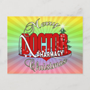 CHRISTMAS PHARMACY DOCTOR HOLIDAY POSTCARD