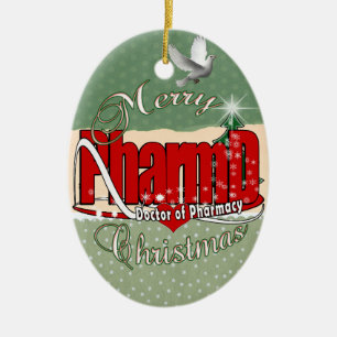 CHRISTMAS PharmD Doctor of Pharmacy Ceramic Ornament