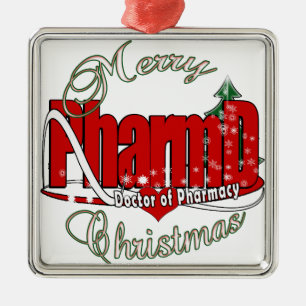 CHRISTMAS PharmD Doctor of Pharmacy Metal Ornament