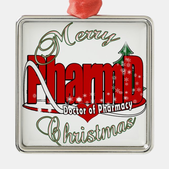 CHRISTMAS PharmD Doctor of Pharmacy Metal Ornament (Front)