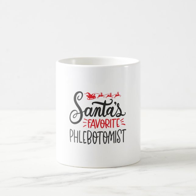 Christmas Phlebotomist, phlebotomy, lab Coffee Mug (Center)